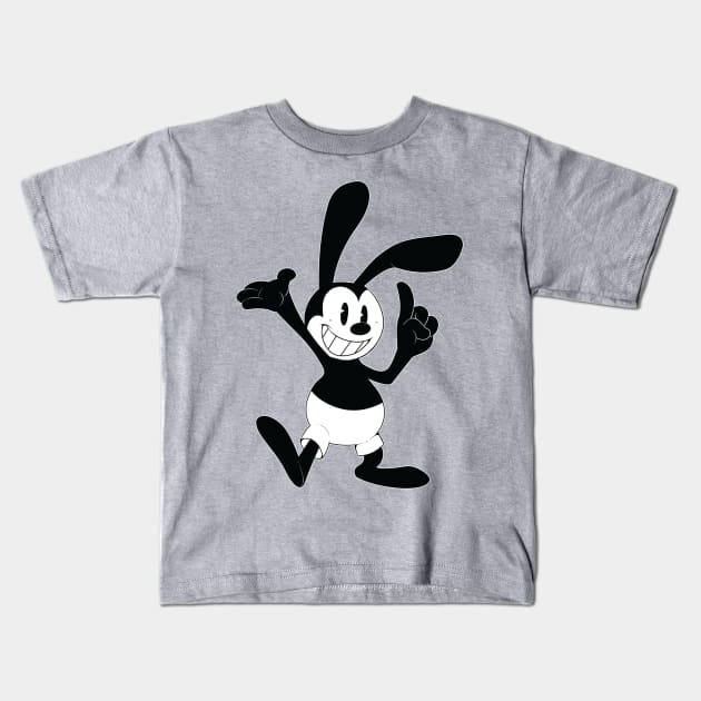 One Lucky Rabbit Kids T-Shirt by NerdsDoingNerdyThings